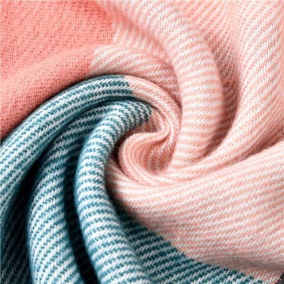 Womens Winter Scarf Plaid Blanket Scarf Cashmere Feel Shawl Wrap Long Cozy - Picture 5 of 8